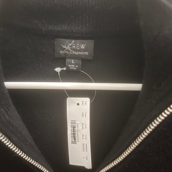 NWT J. Crew Cashmere Half Zip Sweater - Picture 2 of 3